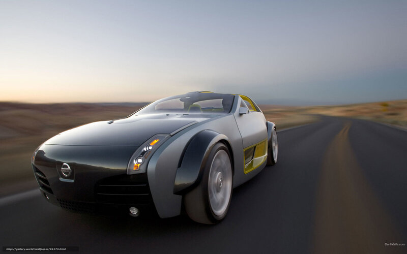 Nissan concept car on desert road