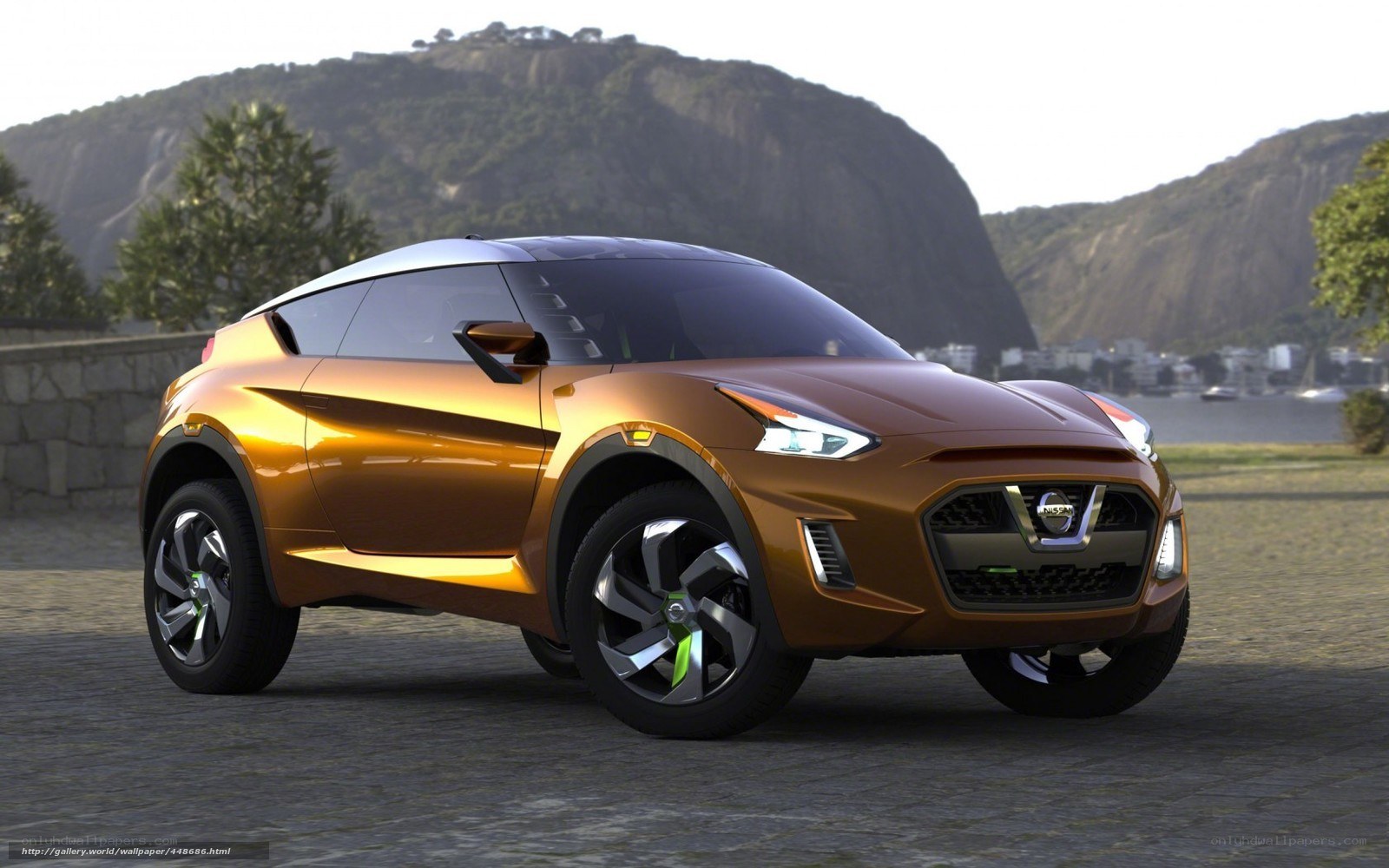 Nissan concept car on scenic road