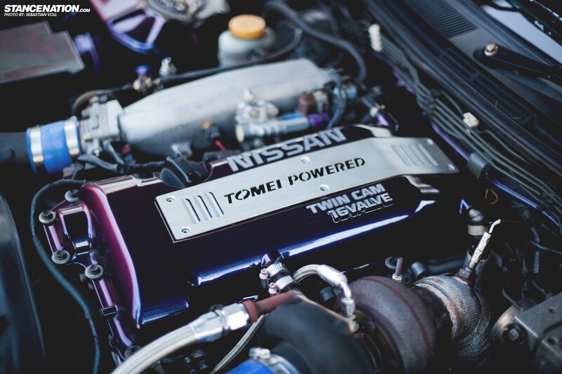Nissan Engine Bay — Black, Technical, Photograph