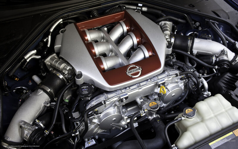 Nissan Engine Bay — Silver, Technical