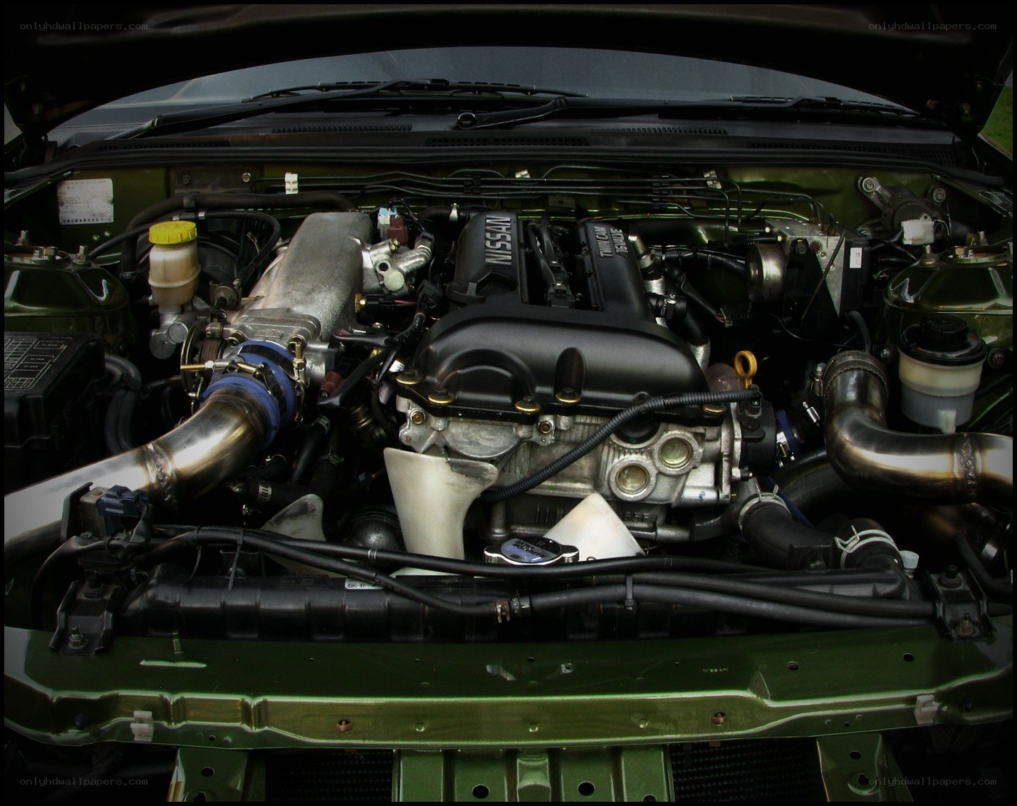 Nissan engine bay view