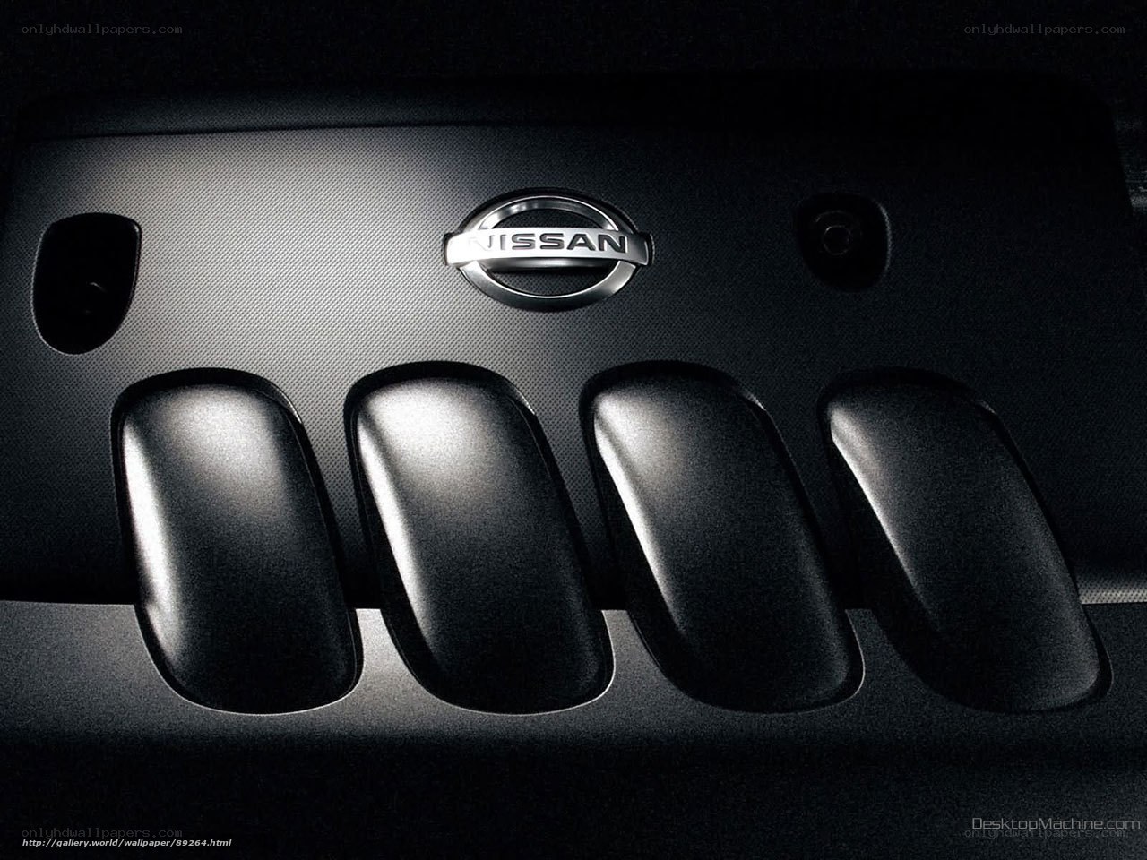 Nissan engine cover close-up