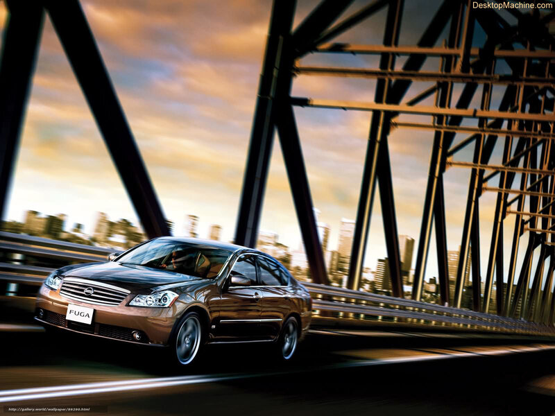 Nissan Fuga on a bridge