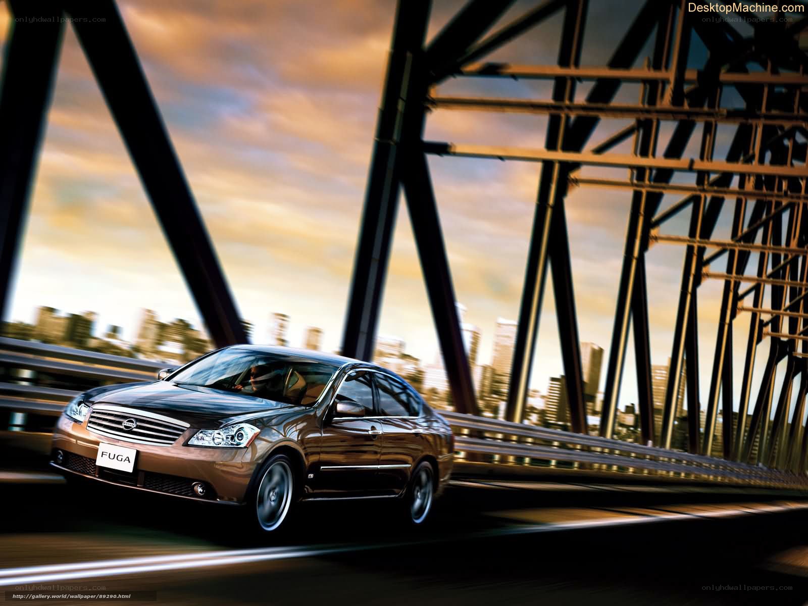 Nissan Fuga on a bridge
