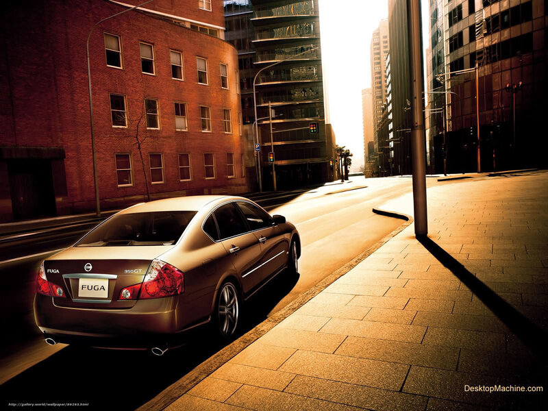 Nissan Fuga on city street