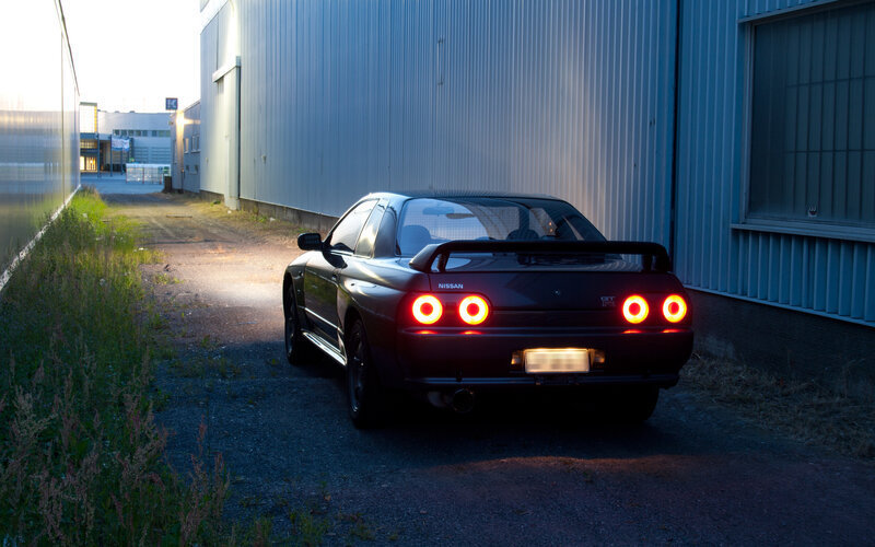 Nissan GT-R at dusk