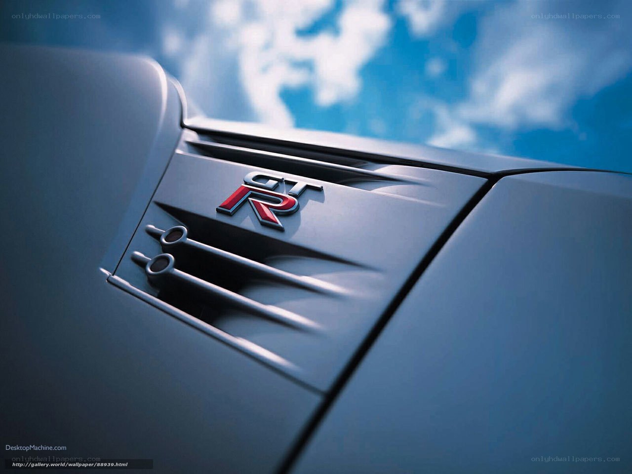 Nissan GT-R badge close-up