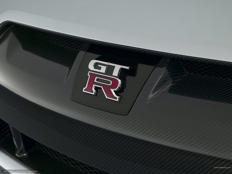 Nissan GT-R badge close-up