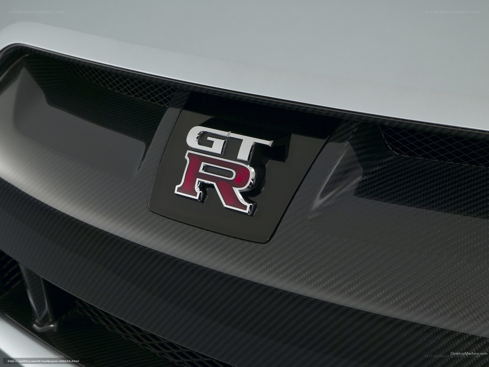 Nissan GT-R badge close-up