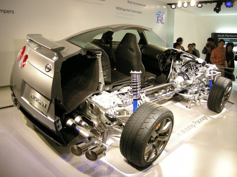 Nissan GT-R cutaway display