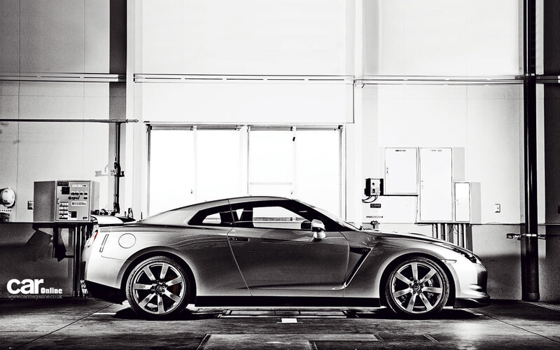 Nissan GT-R in a garage