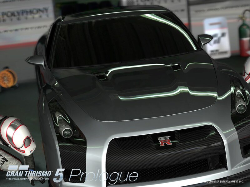 Nissan GT-R in garage