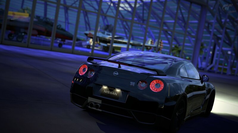 Nissan GT-R in hangar
