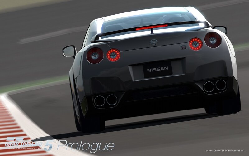 Nissan GT-R on a racetrack