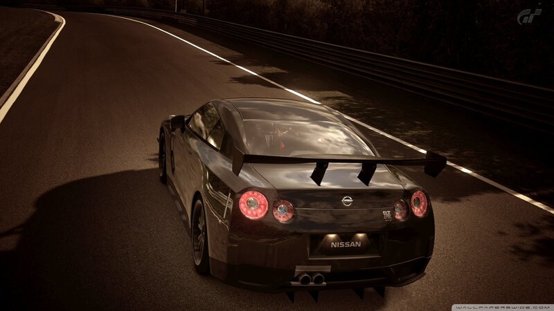 Nissan GT-R on a racetrack