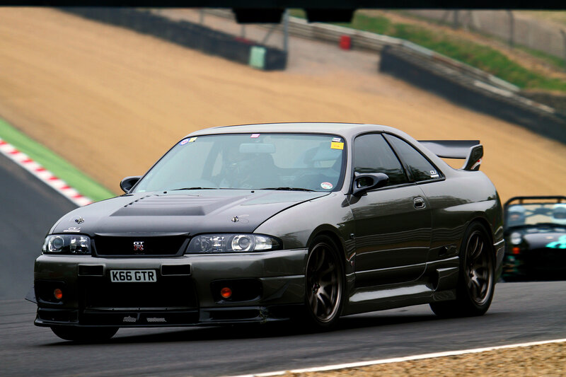Nissan GT-R on a racetrack