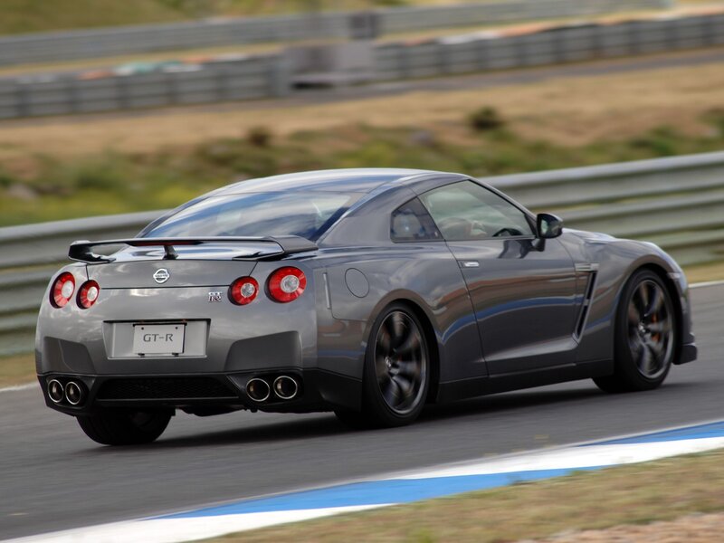 Nissan GT-R on a racetrack