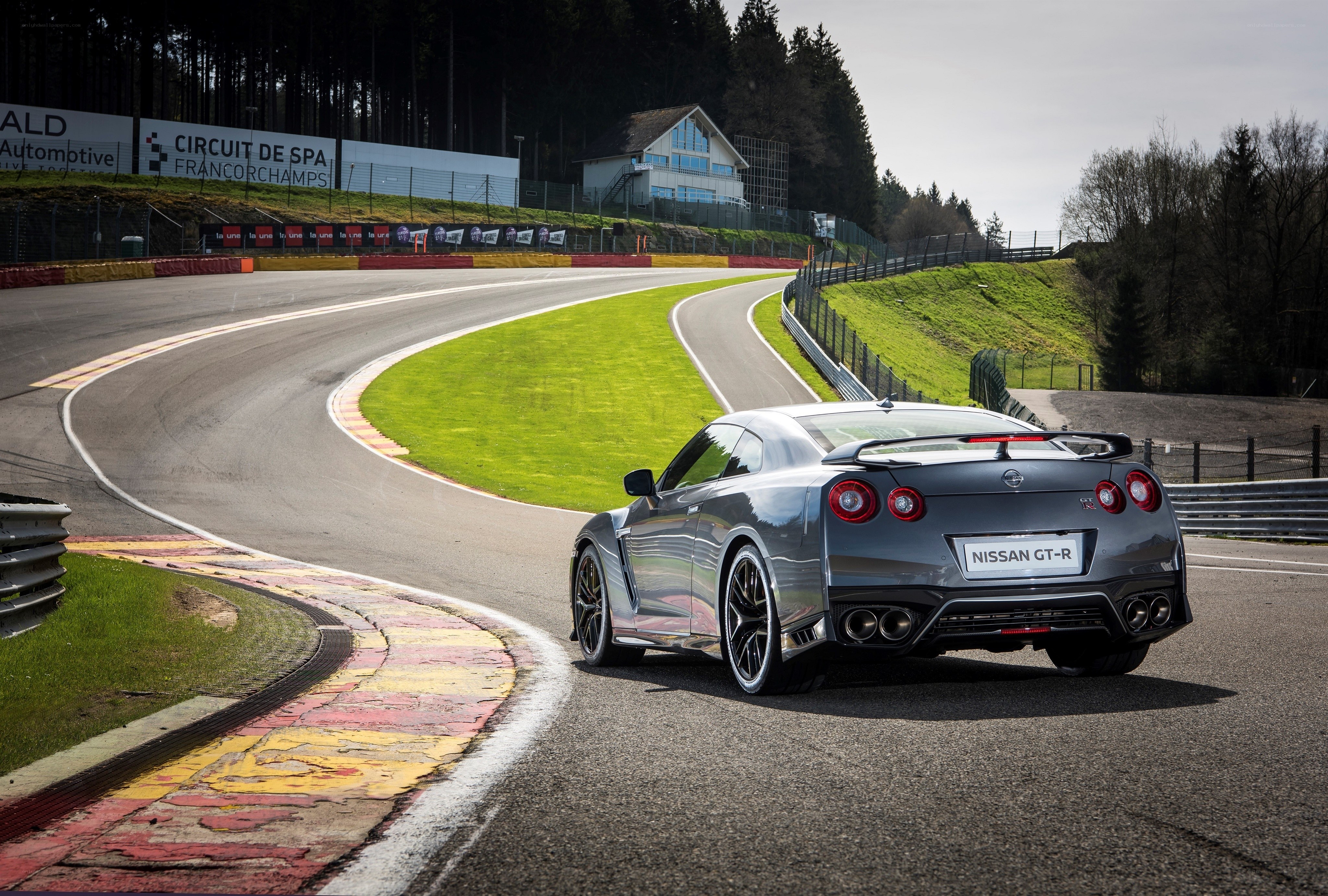 Nissan GT-R on a racetrack