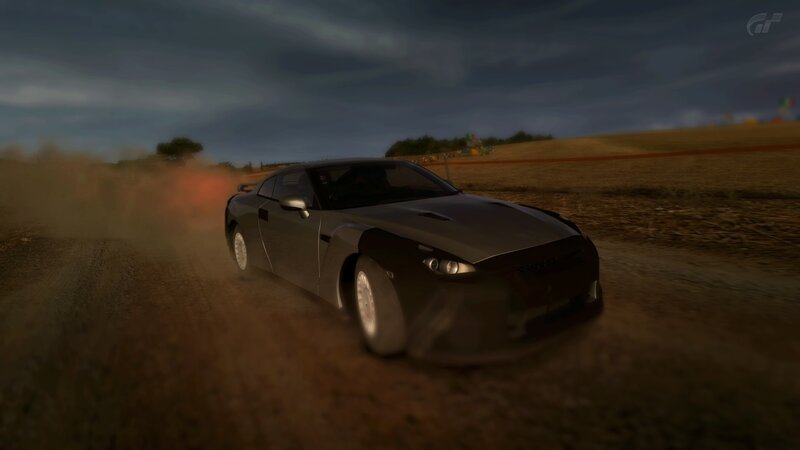 Nissan GT-R on dirt track