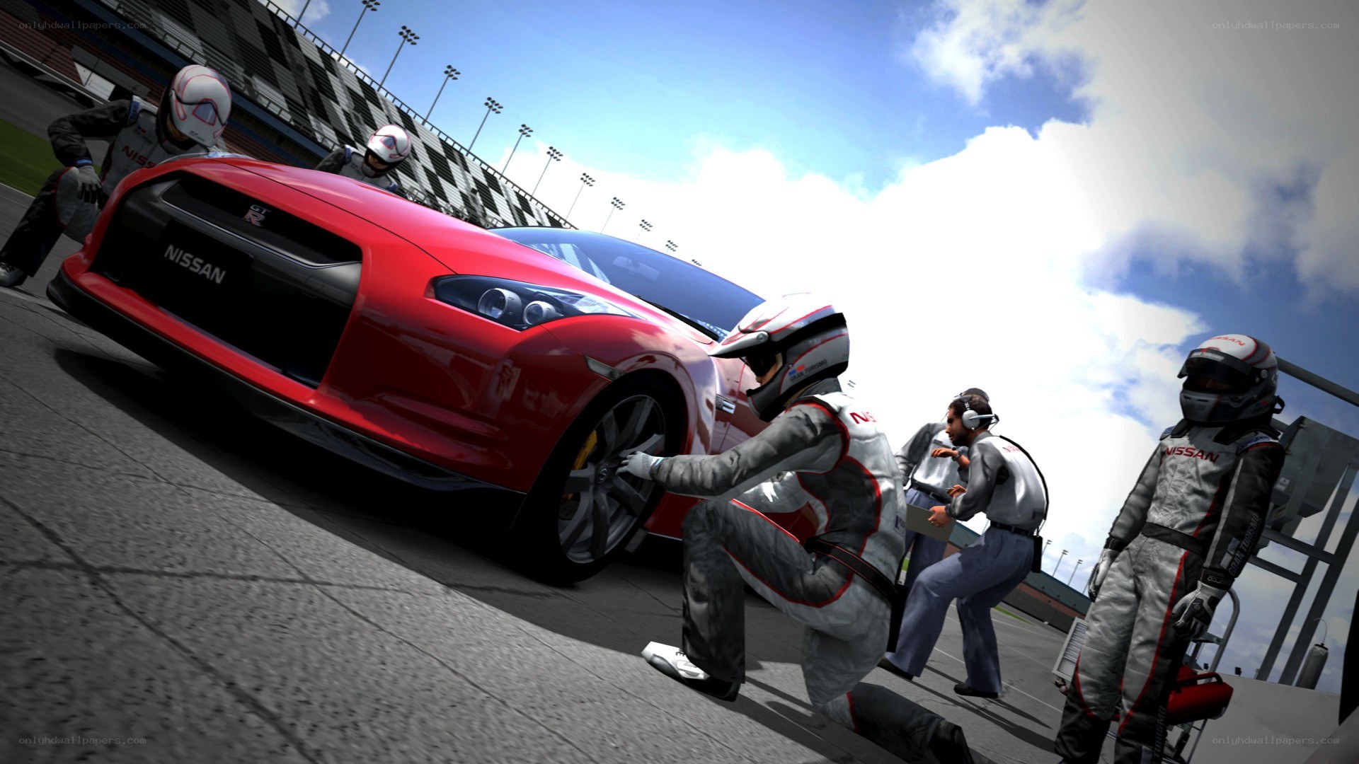 Nissan GT-R pit stop