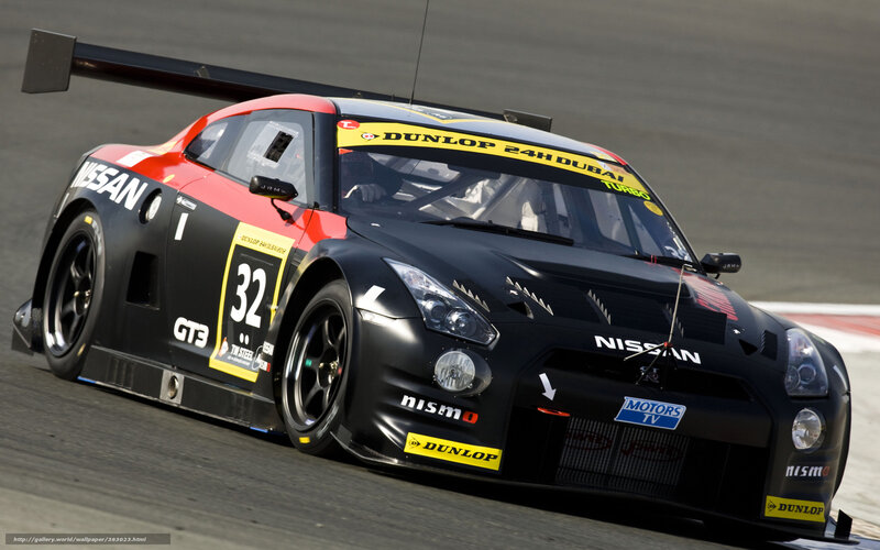 Nissan GT-R Race Car — Black, Dynamic