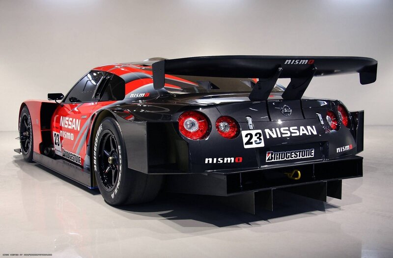 Nissan GT-R Race Car — Black, Neutral, Photograph