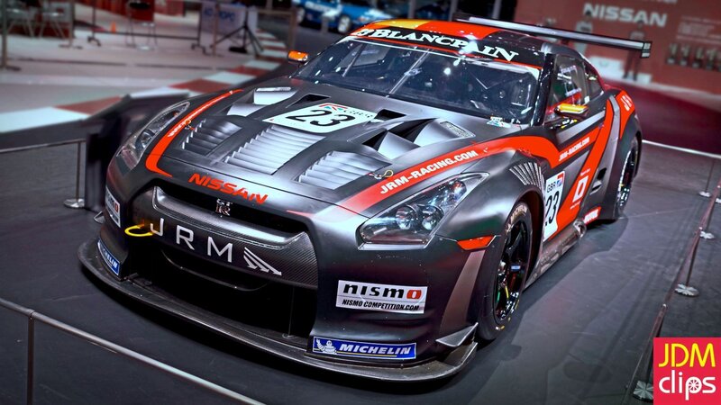 Nissan GT-R race car on display