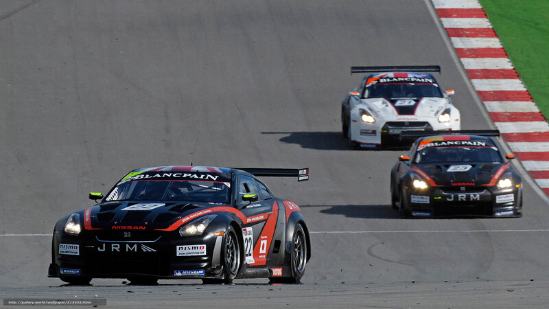 Nissan GT-R race cars on track