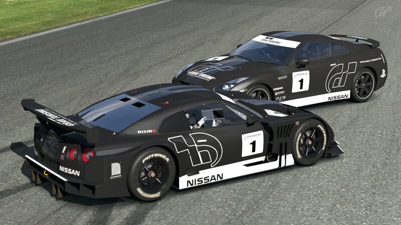Nissan GT-R race cars on track