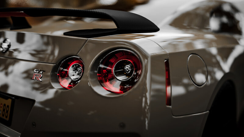 Nissan GT-R Rear View — Gray