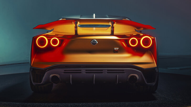 Nissan GT-R Rear View — Orange