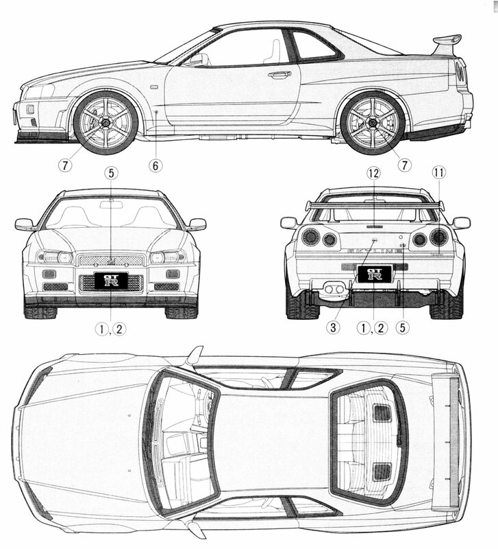 Nissan GT-R technical diagram