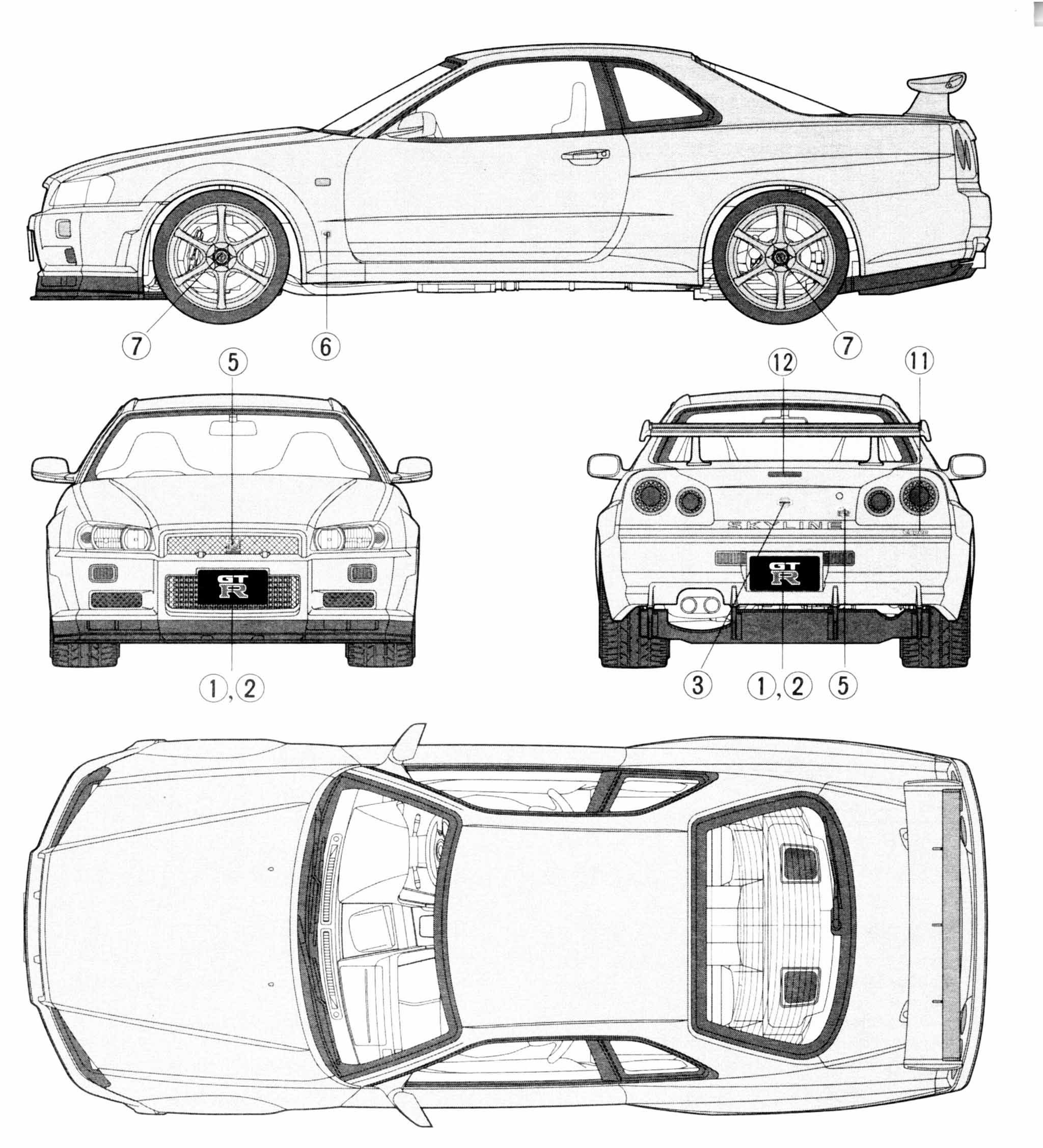Nissan GT-R technical diagram