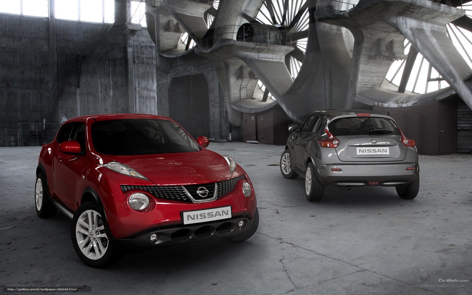 Nissan Juke cars in industrial setting