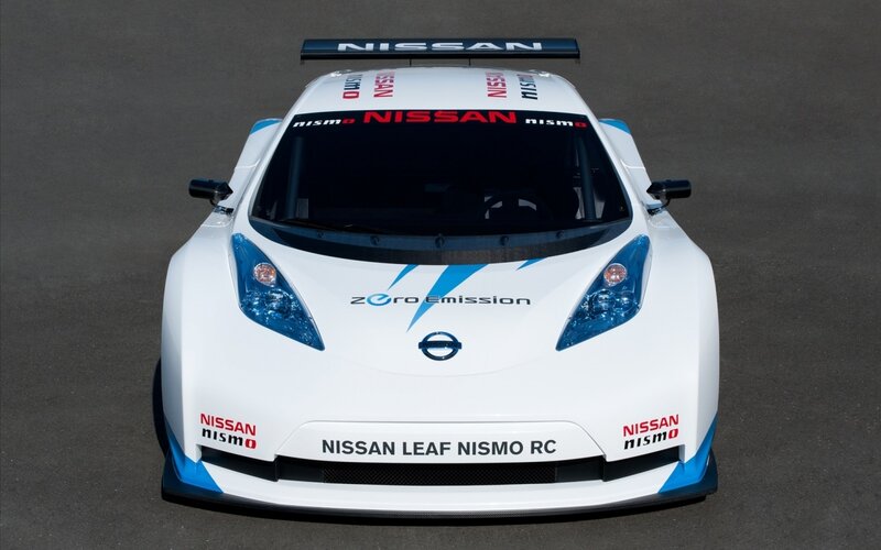 Nissan Leaf Nismo RC Race Car — White, Neutral, Afternoon