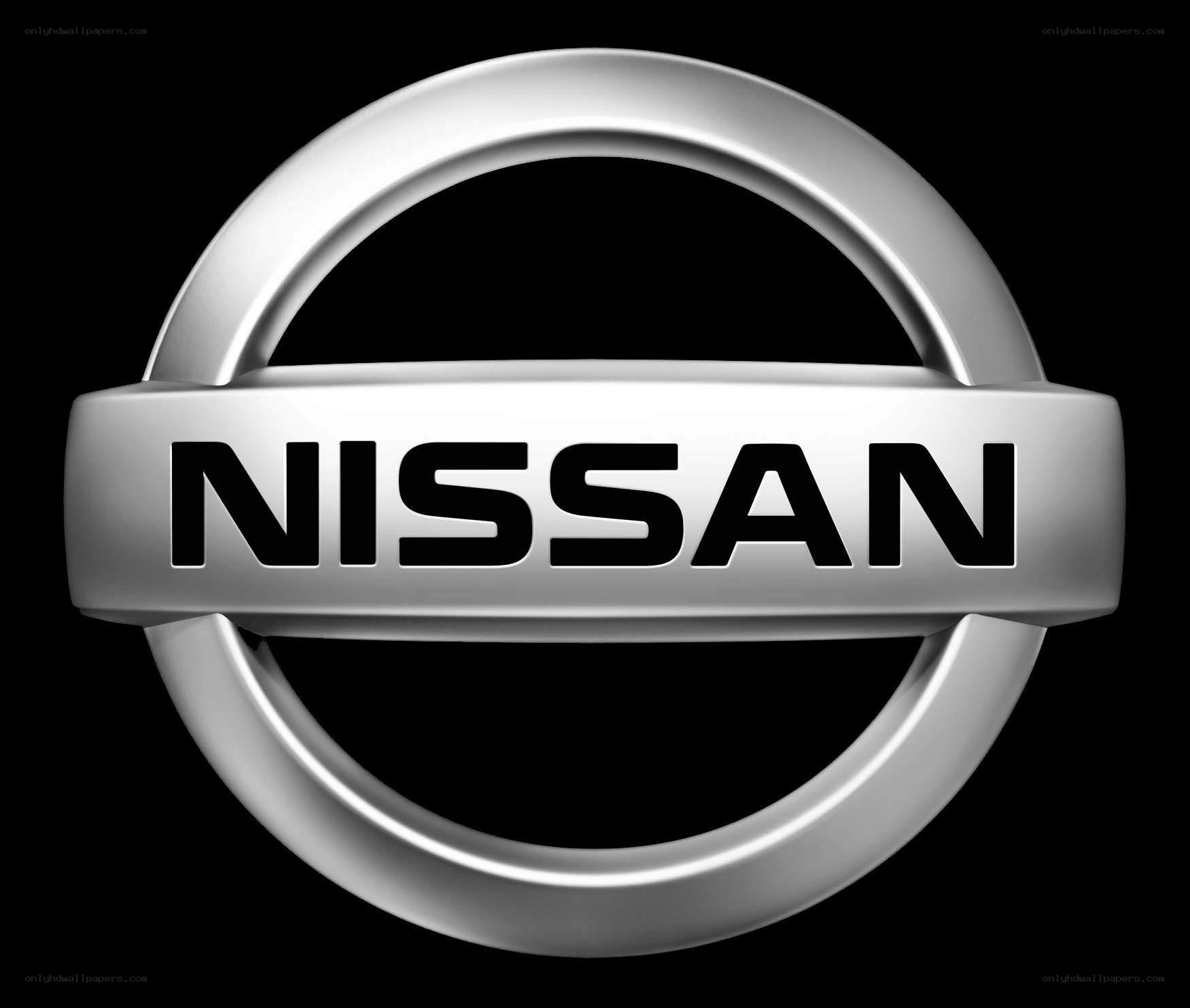 Nissan logo on black background