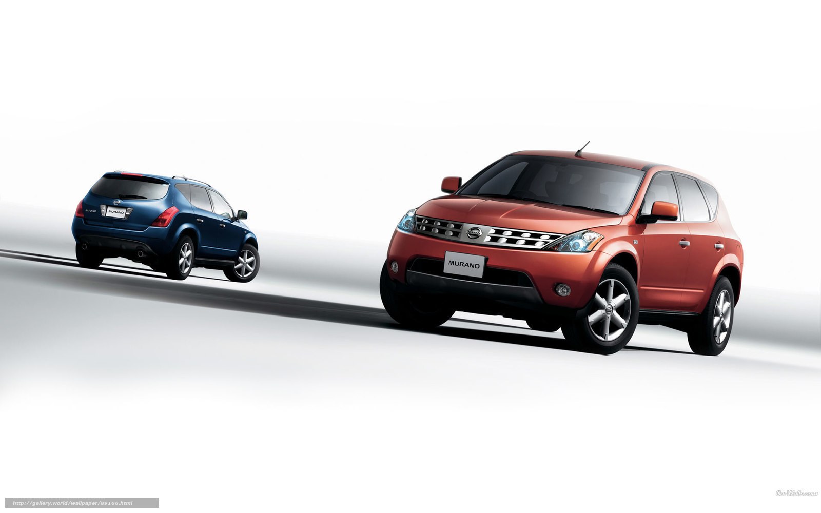 Nissan Murano SUVs on white background