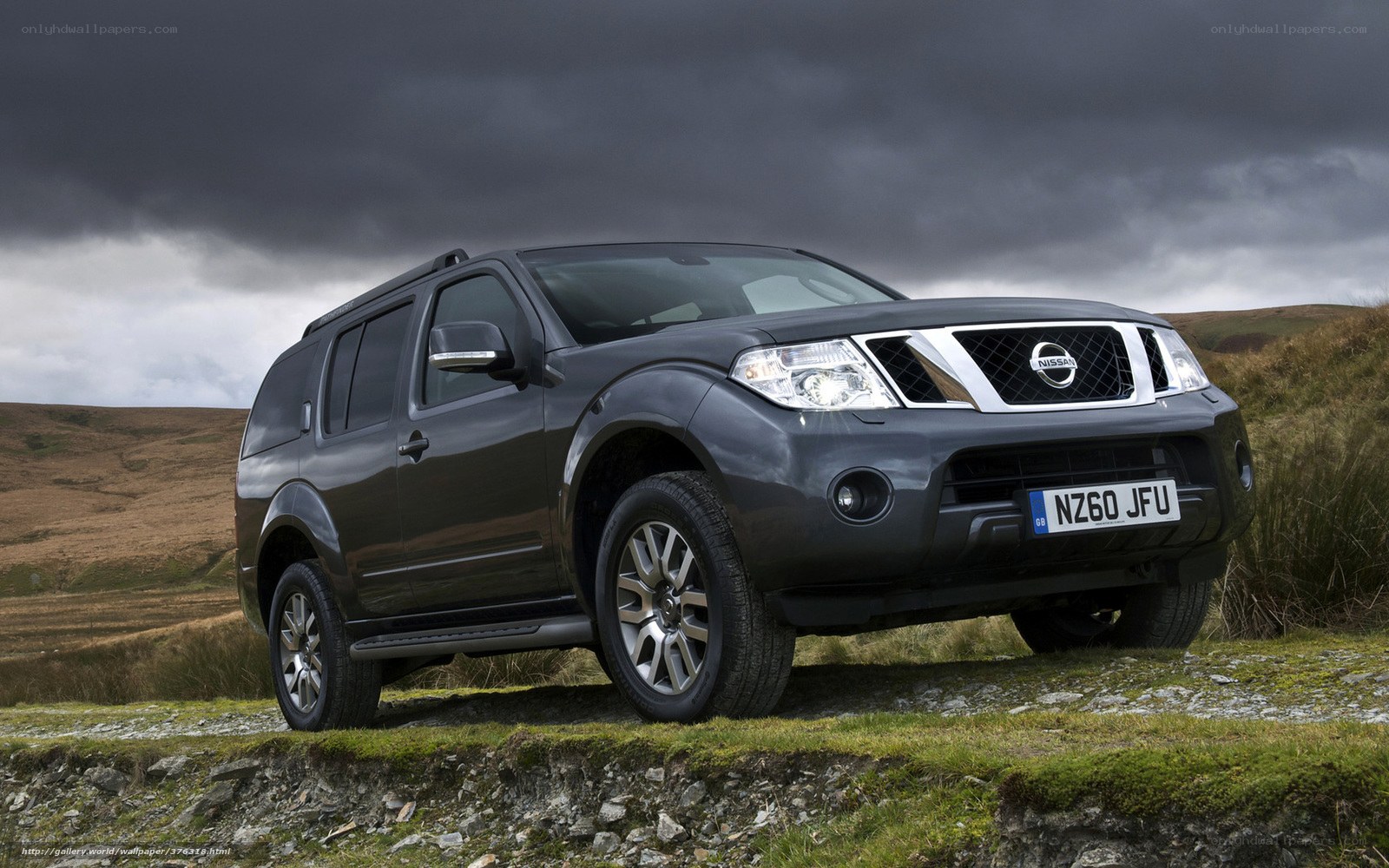 Nissan Pathfinder on a hillside