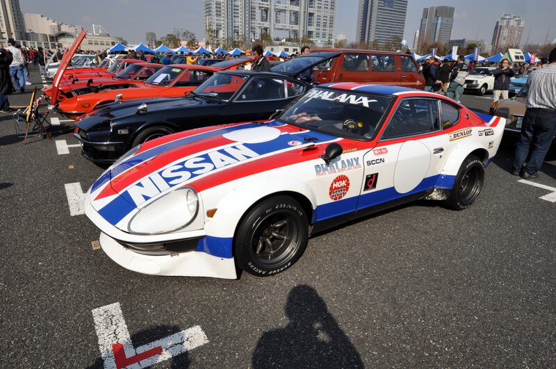 Nissan race car at auto show