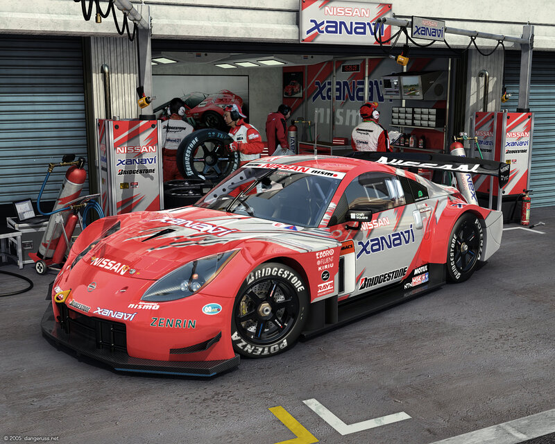 Nissan Race Car in Pit