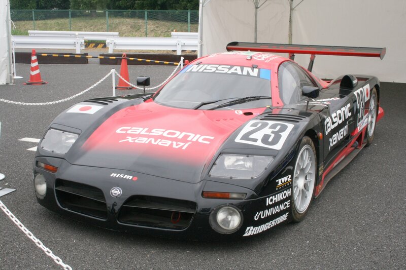 Nissan race car on display