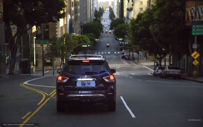 Nissan Rogue on city street