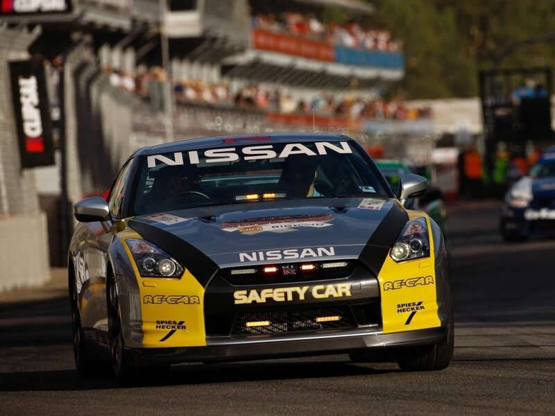 Nissan safety car on track