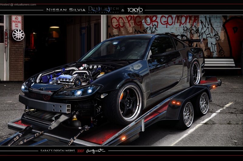 Nissan Silvia on a trailer