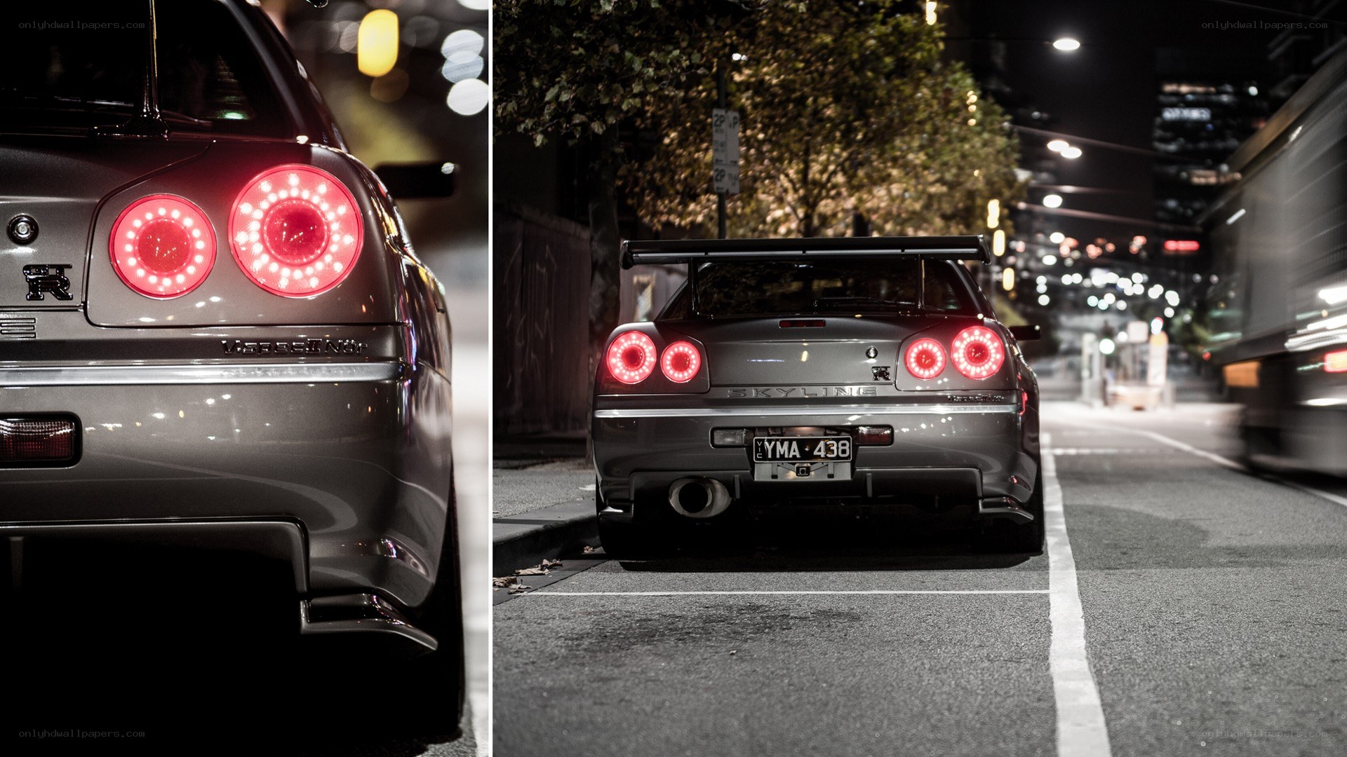 Nissan Skyline at night