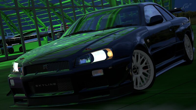 Nissan Skyline GT-R in garage