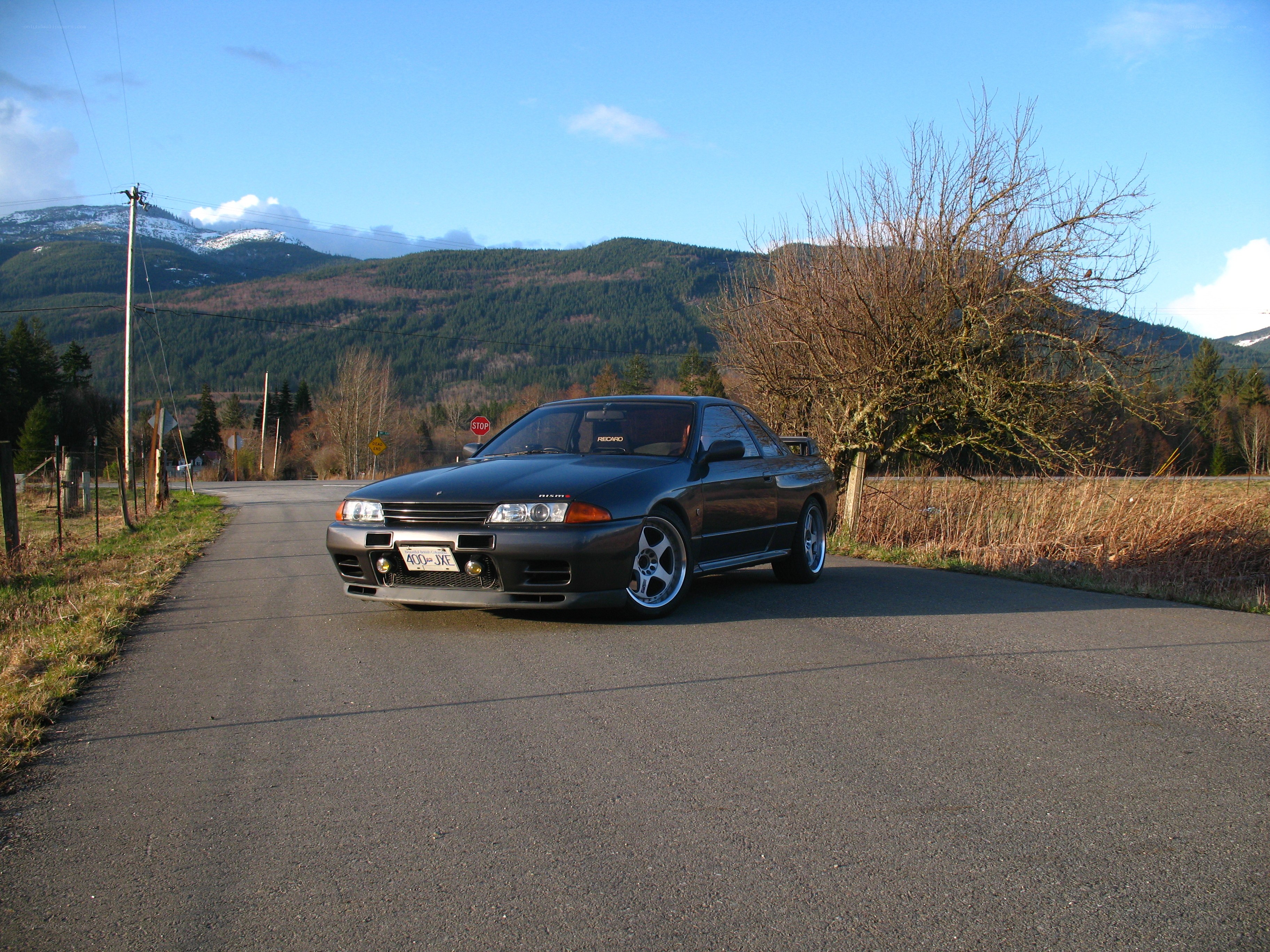 Nissan Skyline on a mountain road