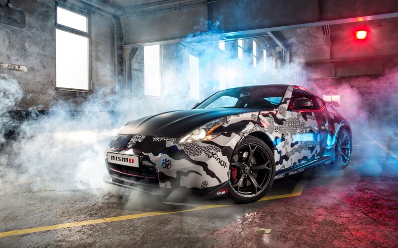 Nissan Sports Car — Black, Dramatic