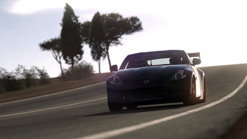 Nissan sports car on a winding road