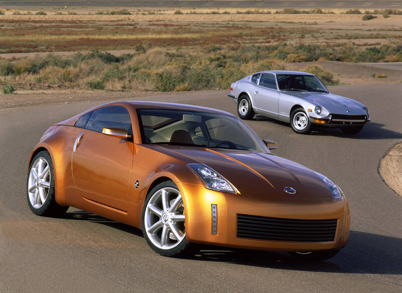 Nissan sports cars on road